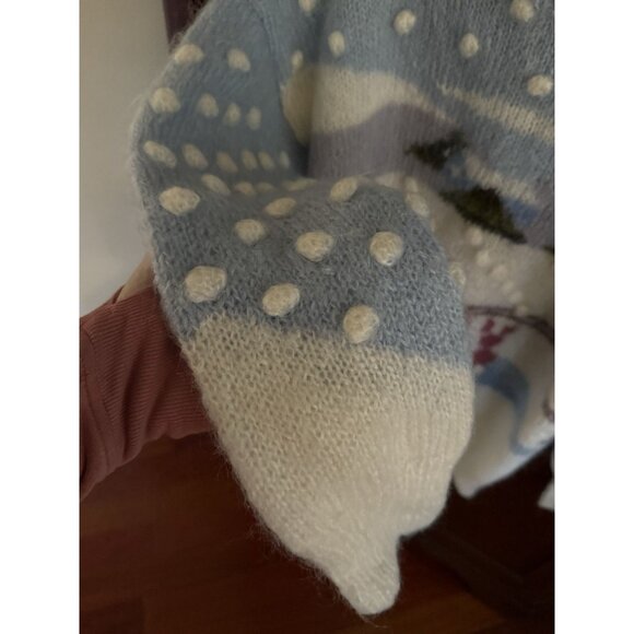 Vintage Susie Lee Mohair Wool Hand Knitted Sweater Cottage Core Made in England - Picture 9 of 16
